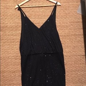 Navy sequined formal dress